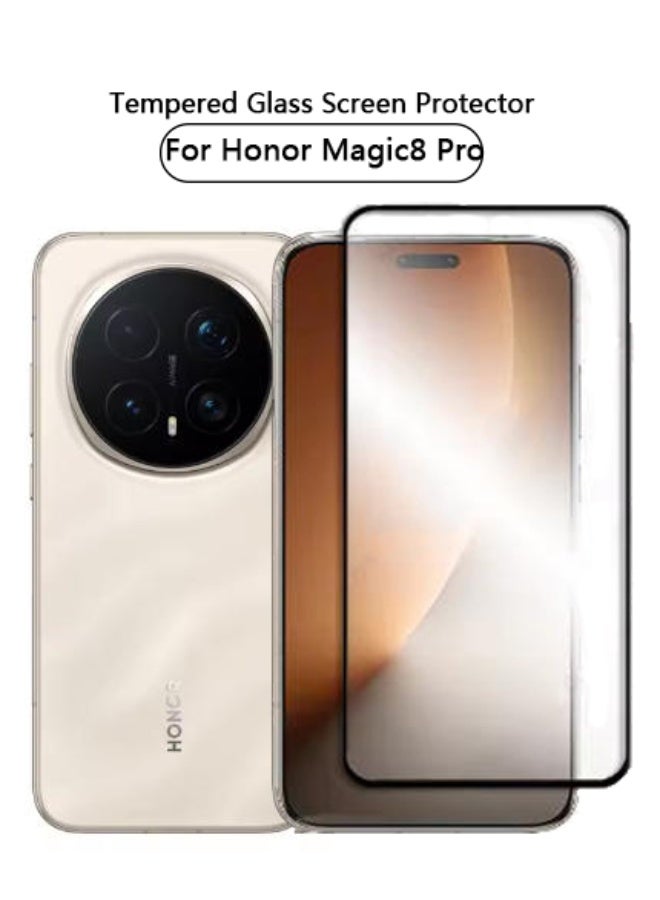 QIRG 1 قطعة واقي شاشة Honor Magic 8 Pro - واقي أمان شفاف عالي التغطية - Image 1