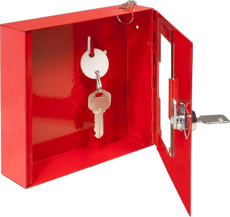 BARSKA Barska Red Key Lock Breakable Glass Window Alarm Emergency Key Storage Lock Box with Attached Hammer for Home and Business - Image 4
