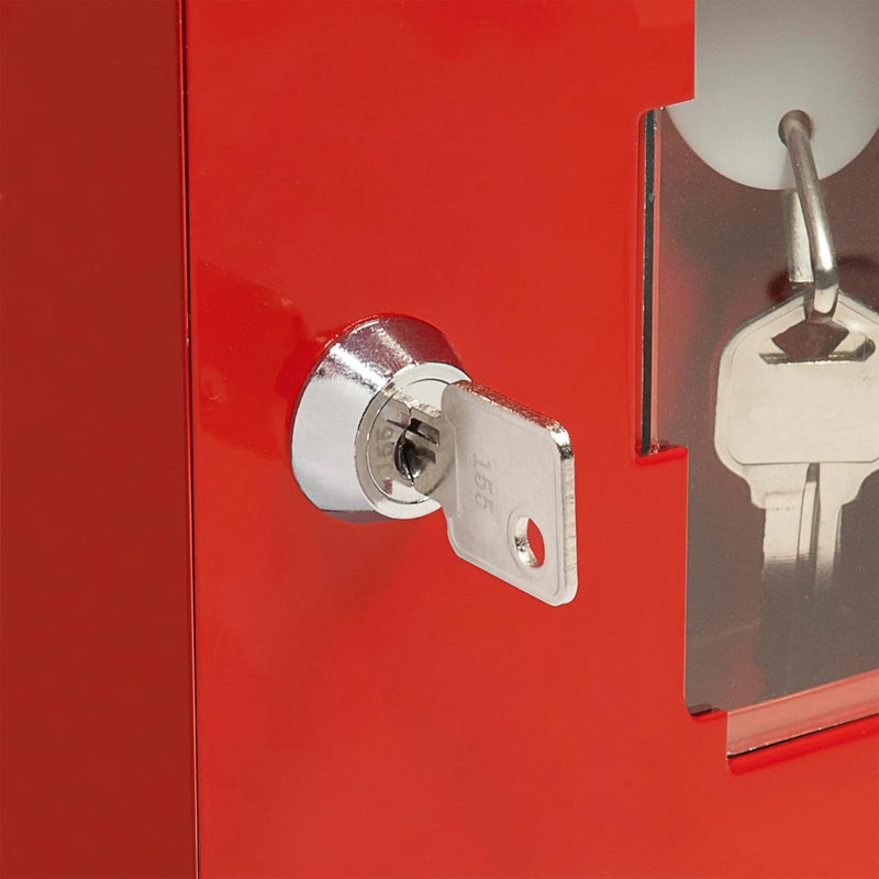 BARSKA Barska Red Key Lock Breakable Glass Window Alarm Emergency Key Storage Lock Box with Attached Hammer for Home and Business - Image 5