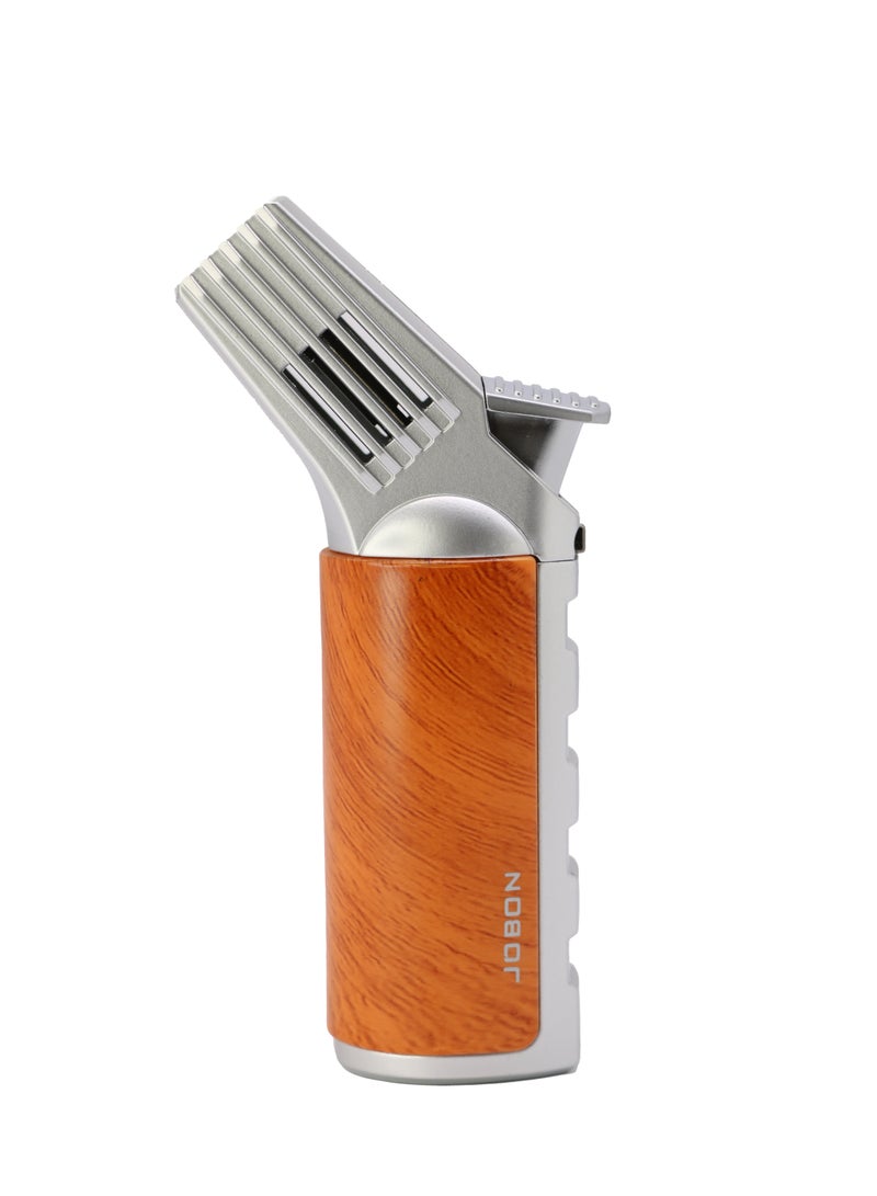 Jobon Torch Lighter with Security Lock Metal Butane Lighter Single Jet Blue Flame Refillable For BBQ and Candle Use - Image 2
