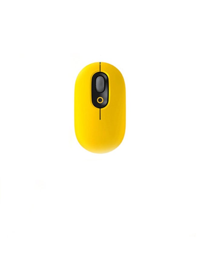POP Bluetooth 2.4G Wireless Mouse Office Business Dual-mode Mouse-Color:Yellow - Thermal Yellow