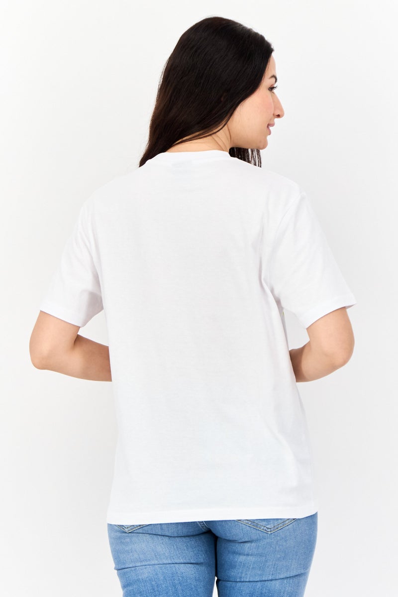 Marilyn Monroe Women Oversized Fit Crew Neck Short Sleeves Graphic Print T-Shirt, White - Image 2