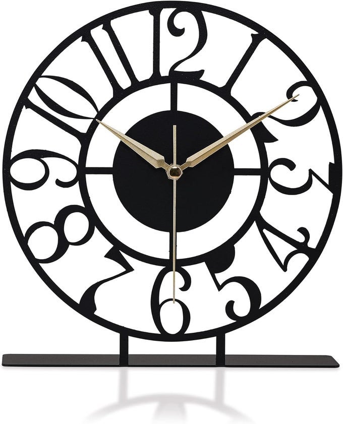 BATTERY OPERATED DESK CLOCK MODERN METAL DESK CLOCK RELOJ DE ESCRITORIO PARA OFICINA PEQUEA Y TRANQUILA JUNTO A LA CAMA DESK METAL CLOCK 20 CM