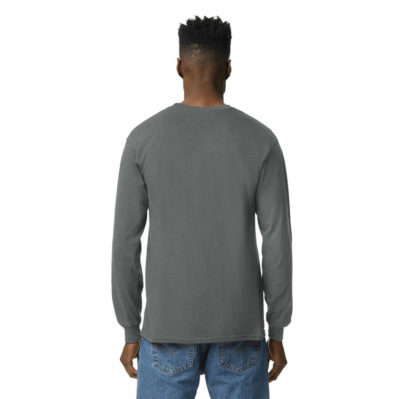 Gildan Men's Ultra Cotton Long Sleeve T-Shirt, Style G2400, Multipack, Charcoal (10-Pack), Medium - Image 4