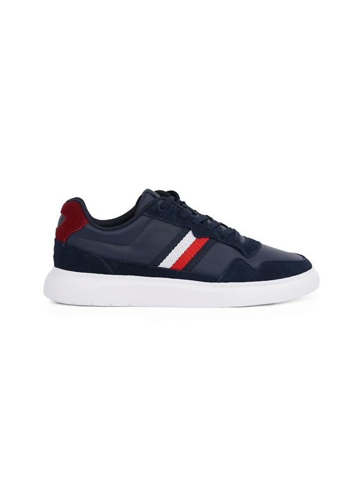 TOMMY HILFIGER Lace Up Low Top Leather Sneakers  - Image 1