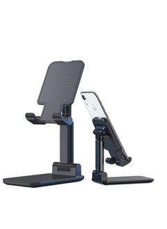 TYCOM Cell Phone Stand Adjustable phone holder for Desk Foldable Desktop Tablet Stand Holder Double Adjustable Mobile stand Phone Tablet Holder Black.  - Image 1
