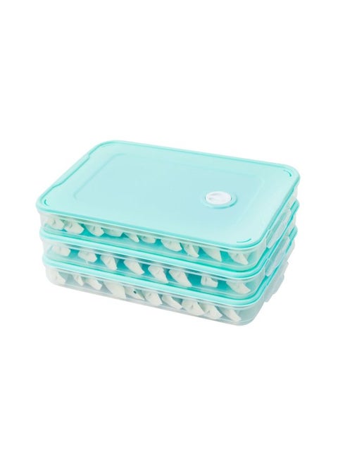 Multifunctional Dumpling Box Quick Freezing Water Dumpling Mixed Box Fridge Freshness Box Home Chicken Egg Dumpling Storage Box-Specifications:Upgraded Thickened Matcha Green "32*23*5]-Color:Two Floors And One Cover