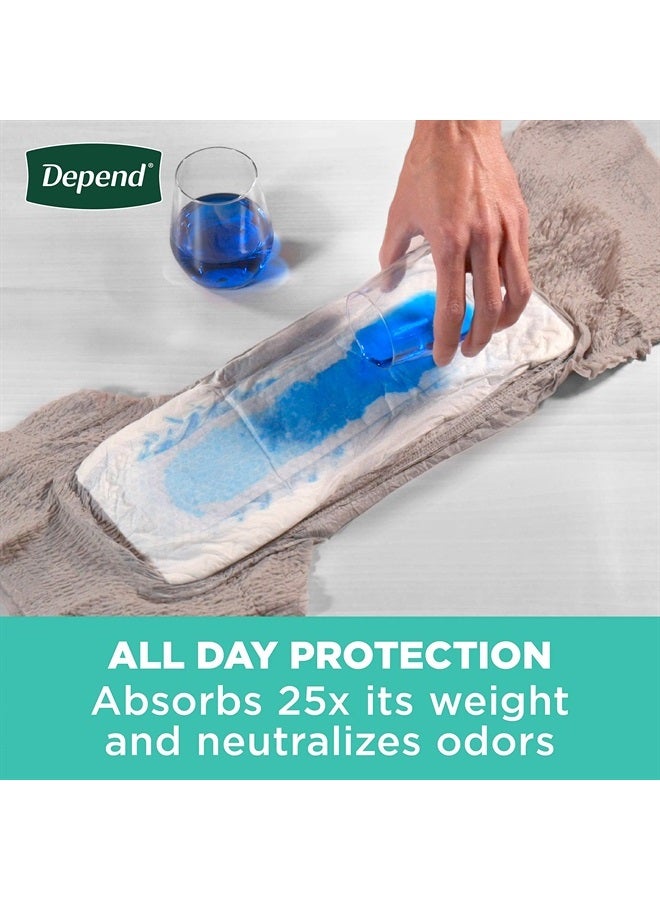 Depend حماية فريش للبالغين من السلس البولي للرجال (سابقًا Depend Fit-Flex)، قابلة للتخلص، قصوى، كبيرة، رمادي، 28 قطعة، قد يختلف التعبئة - Image 5