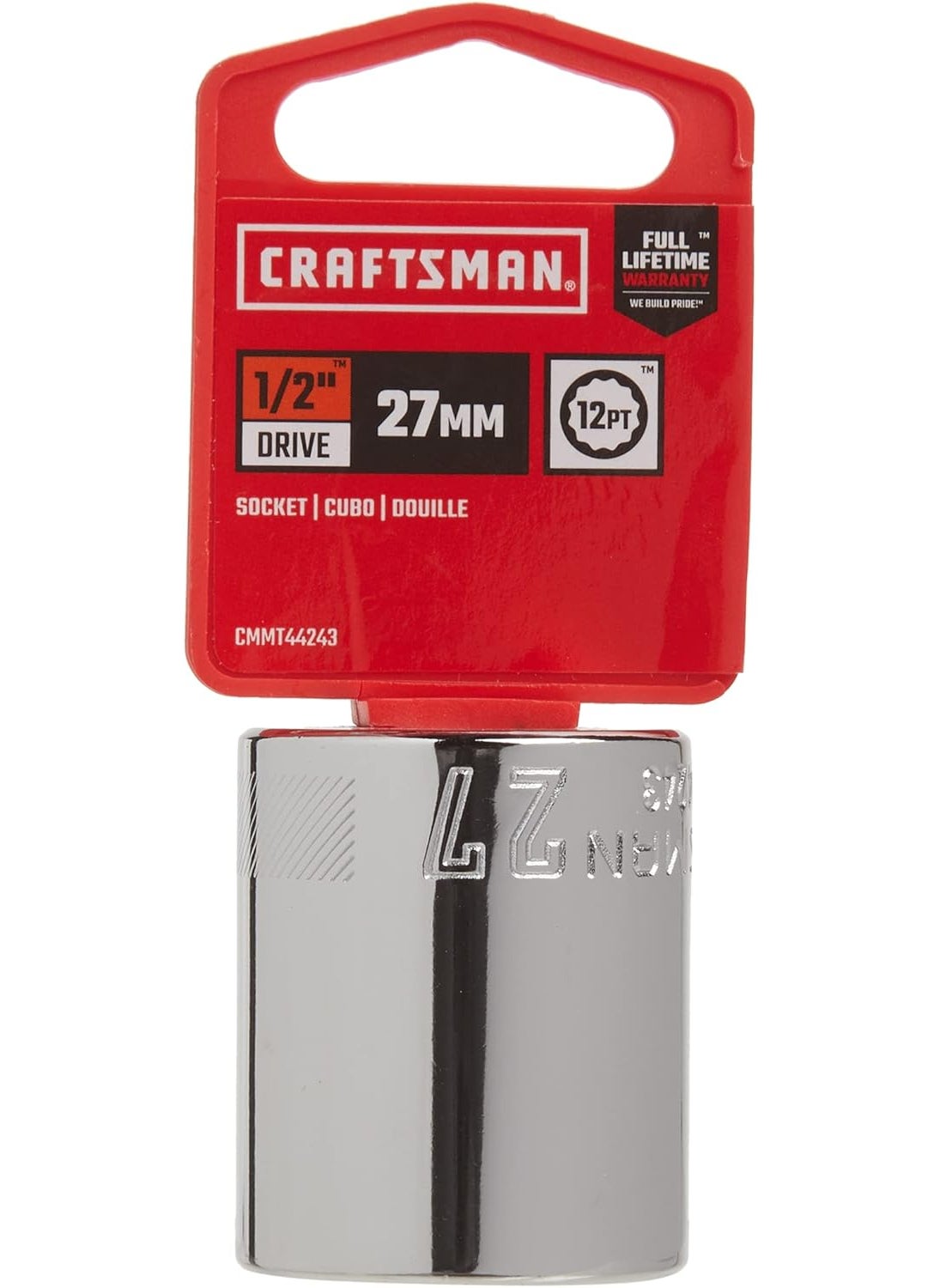 CRAFTSMAN CRAFTSMAN Shallow Socket Metric 12Inch Drive 27mm 12Point CMMT44243  - Image 2