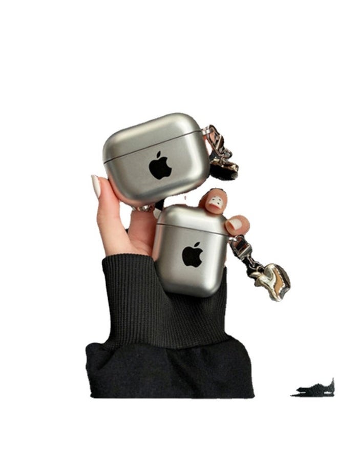 Generic - Fashion Creative Plating Matte Finish Protective Case Cover for Apple AirPods Pro for Men Women - Image 1