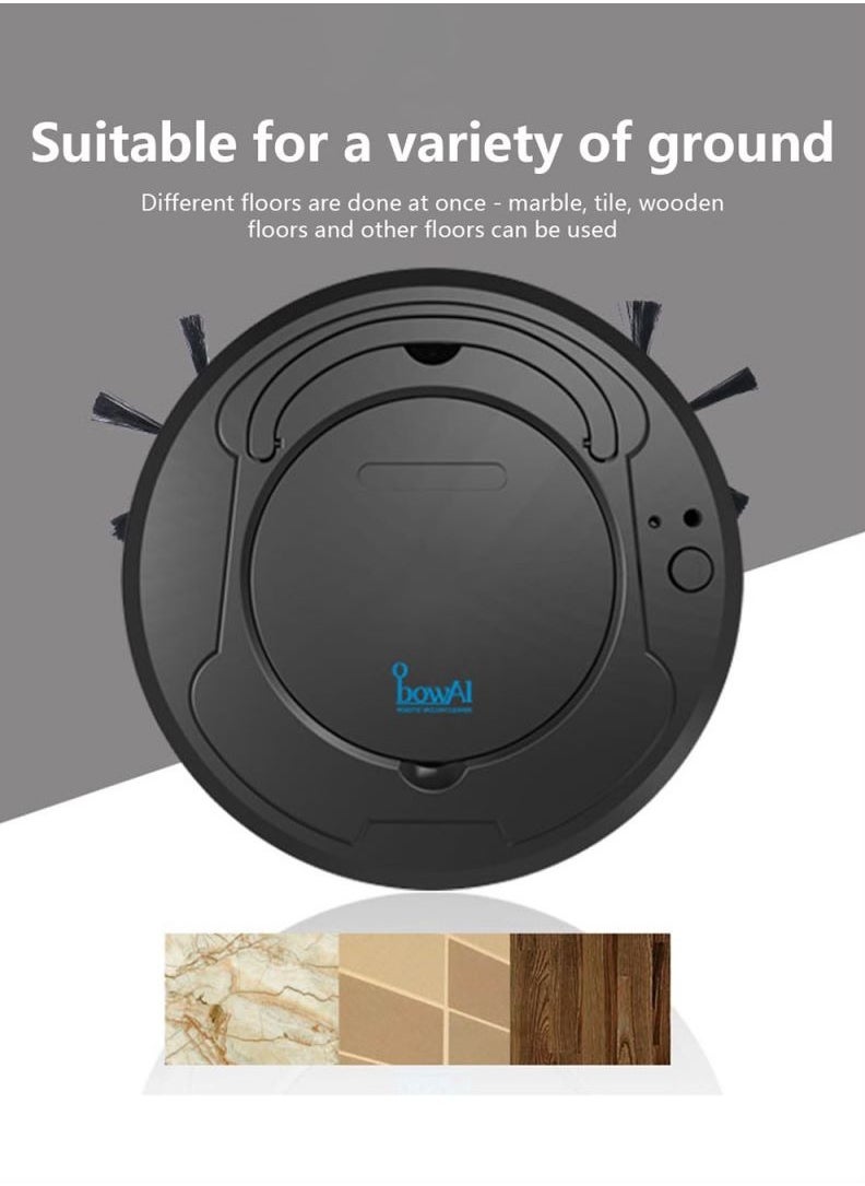 BowAI - 3-in-1 rechargeable robot vacuum cleaner ob8 Gray - Image 1
