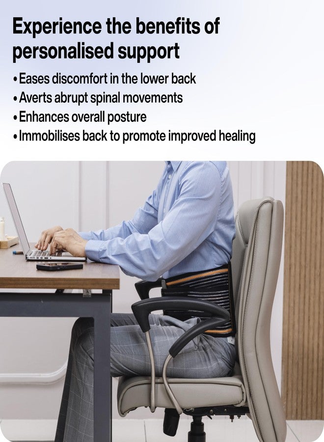 فوفيرا حزام دعم أسفل الظهر من FOVERA، حزام دعم الظهر LS لآلام الظهر، عرق النسا، الانزلاق الغضروفي، الجنف مع أحزمة قابلة للتعديل للرجال والنساء (المقاس - صغير، وحدة واحدة) - Image 5