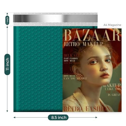 Fuxury Forest Green Bubble Mailer #2 Padded Envelopes Self-Seal Adhesive 8.5 x 12 bubble mailers Water Resistant Bubble Envelope for Mailing,Packaging,Small Business 25 Pack - Image 2