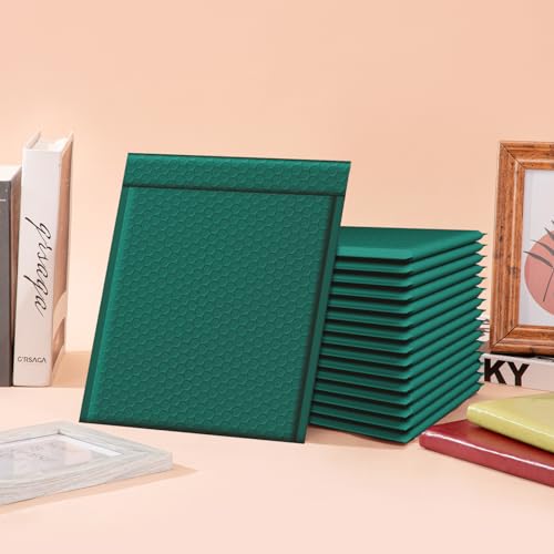 Fuxury Forest Green Bubble Mailer #2 Padded Envelopes Self-Seal Adhesive 8.5 x 12 bubble mailers Water Resistant Bubble Envelope for Mailing,Packaging,Small Business 25 Pack - Image 5