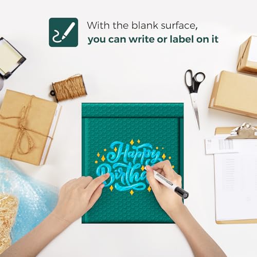 Fuxury Forest Green Bubble Mailer #2 Padded Envelopes Self-Seal Adhesive 8.5 x 12 bubble mailers Water Resistant Bubble Envelope for Mailing,Packaging,Small Business 25 Pack - Image 4