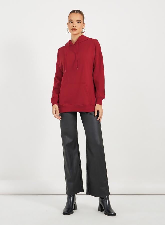 Styli Oversized Longline Back Slogan Hoodie - Image 1