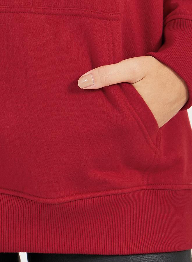 Styli Oversized Longline Back Slogan Hoodie - Image 4