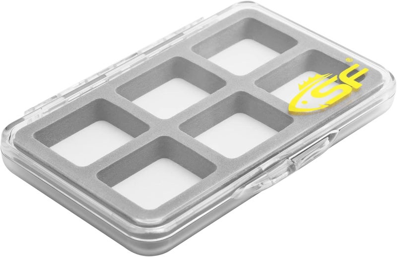 sf. Small Magnetic Fly Box Slim Floatable for Fly Fishing Super Thin Fishing Boxes Clear Multi 6 Compartments Tackle Box Small for Fly Hooks Fly Tying Beads - Image 1