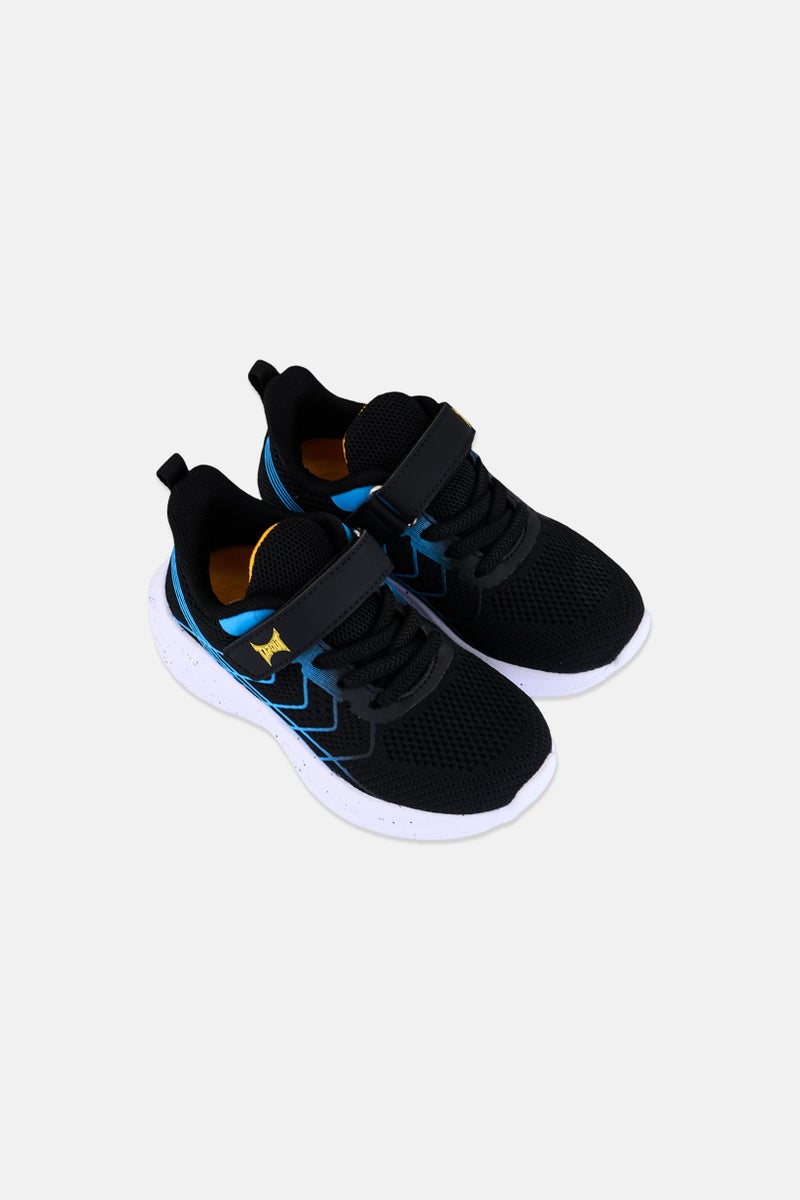 TapouT أحذية خارجية للأطفال الأولاد بإغلاق فيلكرو بشعار العلامة التجارية، سوداء - Image 3