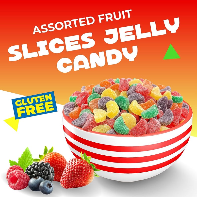LAETAFOOD Assorted Fruit Slices Candy - 2 Pound Bulk Bag - Image 3
