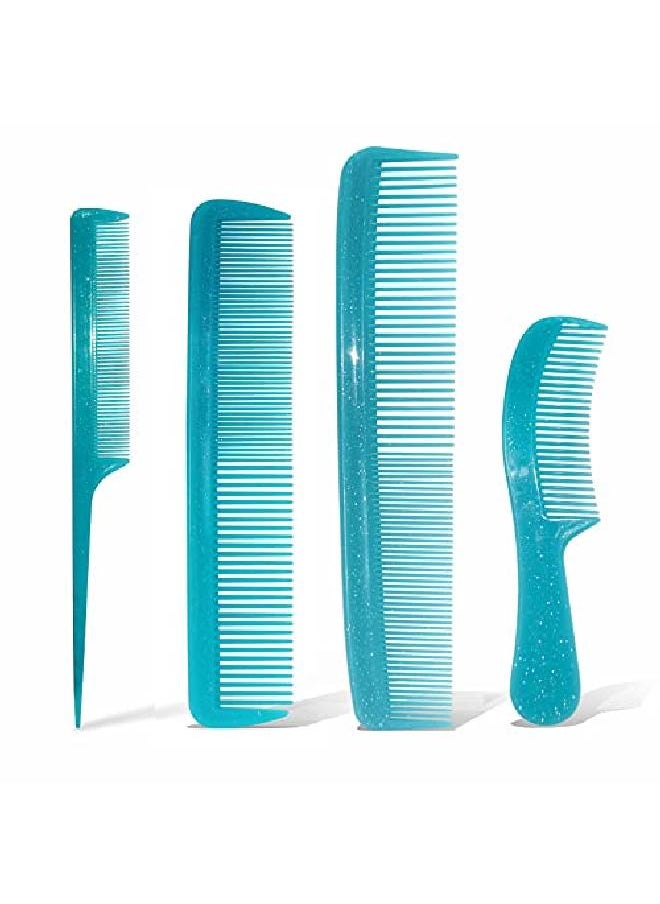 NuAngela Styling Comb Set Cutting Combs Clipper Rat Tail Hair Beard Comb Wide And Fine Tooth Hair Dressing Comb For Women Men Parting Teasing Professional Barber Comb  - Image 1