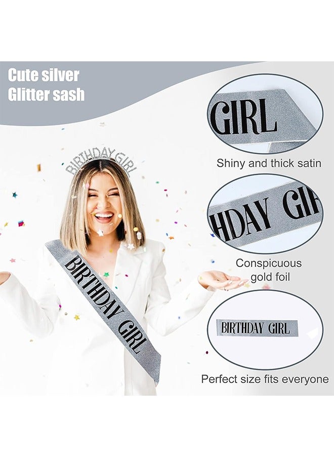 Ant تيجان عيد الميلاد للنساء، مجموعة وشاح عيد الميلاد وتاج عيد الميلاد للنساء، عصابة رأس لفتاة عيد الميلاد، تاج الأميرة من حجر الراين، زينة عيد ميلاد سعيد للفتيات، إكسسوارات شعر جميلة (فضية) - Image 4