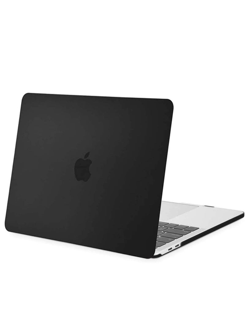 New MacBook Air 13 inch Case 2022 2021 2020 M1 A2337 A2179 A1932 Plastic Hard Shell Case with Keyboard Cover for Mac Retina Display with Touch ID Black