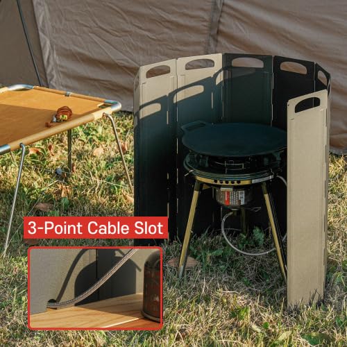 OLG Camp Stove Windscreen 23.6 inch Camping Shield (Tinplate) Wind Screen for Stoves - Image 4