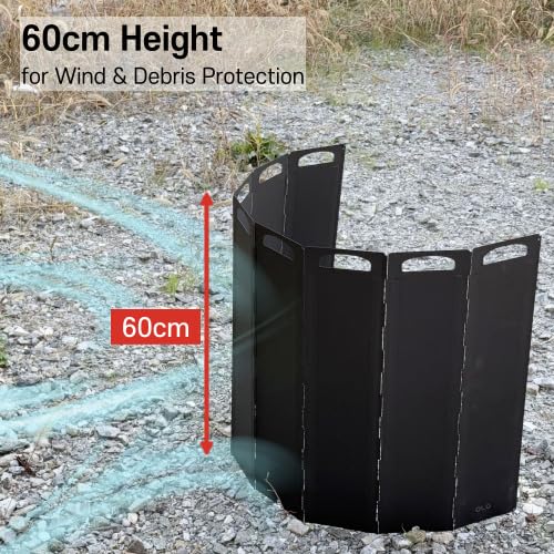 OLG Camp Stove Windscreen 23.6 inch Camping Shield (Tinplate) Wind Screen for Stoves - Image 5