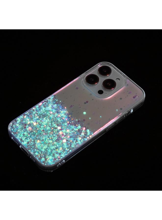Zaboon Case For iPhone 13 Pro Max Transparent Frame Noctilucent Glitter Powder TPU Phone Case - Image 4