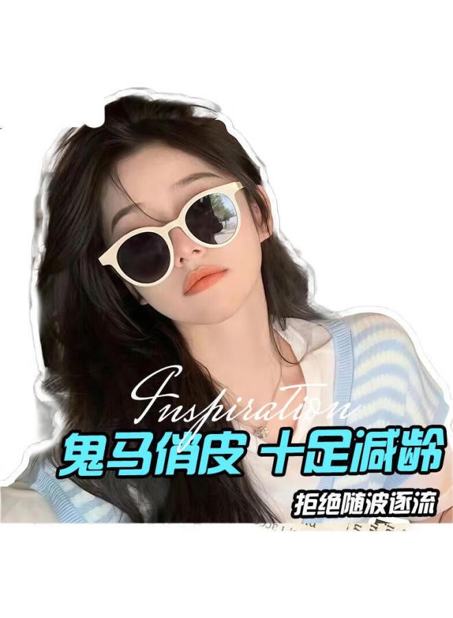LOHO (Loho) New Polarized Driving Sunglasses For Women Small Round Frame Sunscreen Goggles Trendy Face-Enhancing Small Mountaineering Glasses - Image 1