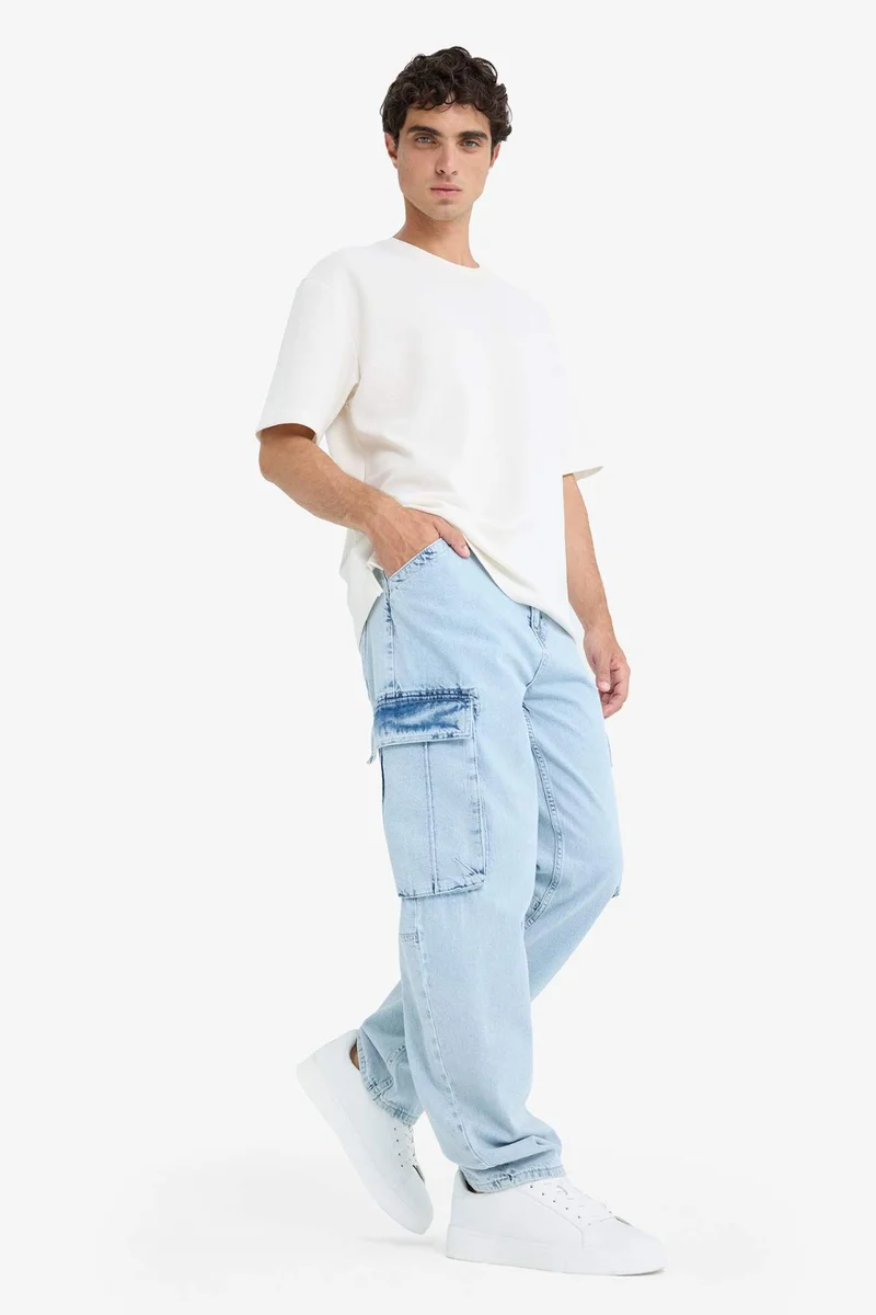Defacto  Relax Fit Wide Leg Jeans for Men | Best Price UAE
