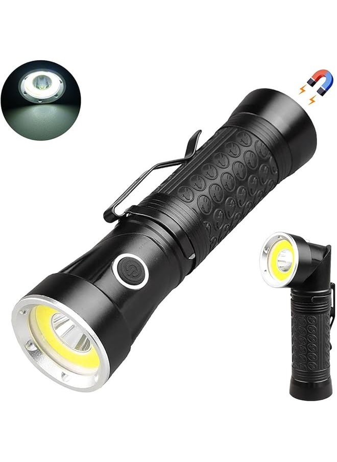 PROMASS promass Handheld Flashlight 120000 Lumen T6+COB LED Magnetic Torch 2 Color Lights (Red & White) 4 Modes 90° Rotation Work Light Rechargeable Powerful Portable Torch for Camping Hiking Emergency  - Image 1