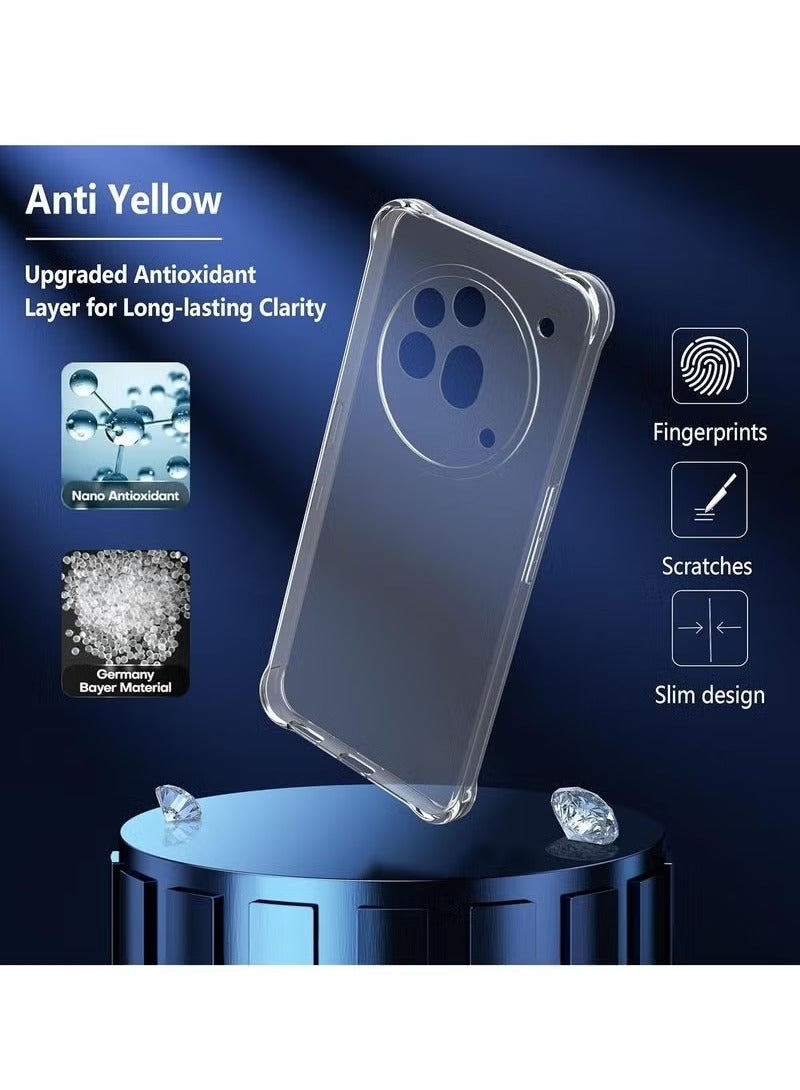 JAJEEK Clear Case Cover for Nothing Phone 3a Pro | Anti-Yellowing Soft TPU Shockproof Back Cover with 2-Pack Tempered Glass Screen Protector | Anti-Scratch, High Transparency Film for Nothing Phone 3a Pro | Slim, Durable Phone Case - Image 4