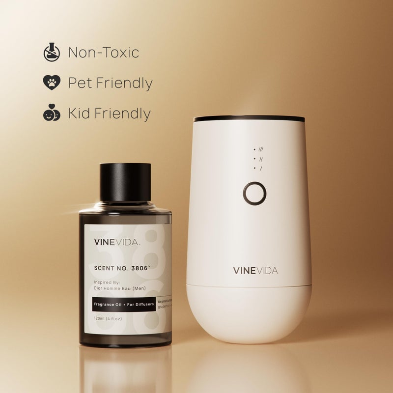 VINEVIDA Santal Bliss Fragrance Oil for Cold Air Diffusers 4 Fl Oz - Essential Oils for Diffuser Oil Refill & Air Freshener Room Spray - Image 3