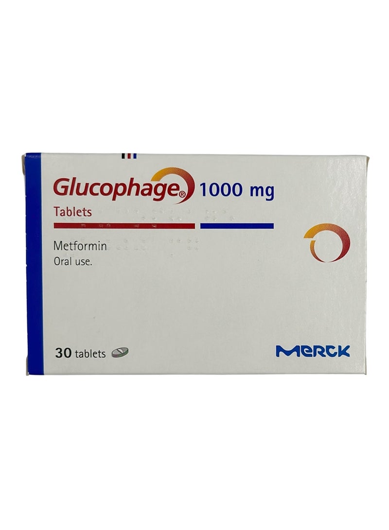 Merck Glucophage 1000 Mg Tablet 30`S - Image 1