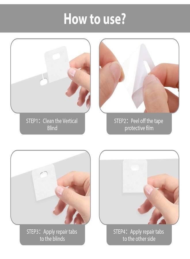 براساكو ٢٥ مجموعة من ألسنة إصلاح الستائر الرأسية، شرائح بديلة للستائر الرأسية، قطع غيار للستائر الرأسية - Image 4