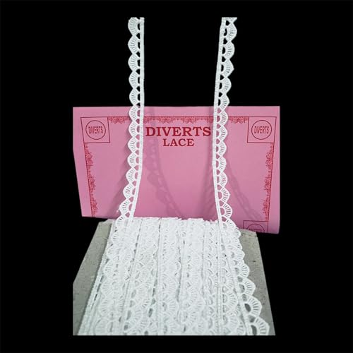 DIVERTS Kinari White GPO Trim Laces and Borders Material for Saree Border, Suit, Kurta, Dupatta, Blouse, Gown, Lehenga & Neckline (9.5 Meters, 1.3 CM Wide) - Image 3