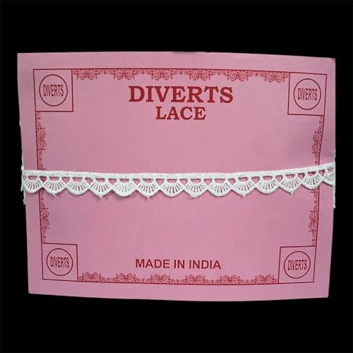 DIVERTS Kinari White GPO Trim Laces and Borders Material for Saree Border, Suit, Kurta, Dupatta, Blouse, Gown, Lehenga & Neckline (9.5 Meters, 1.3 CM Wide) - Image 4