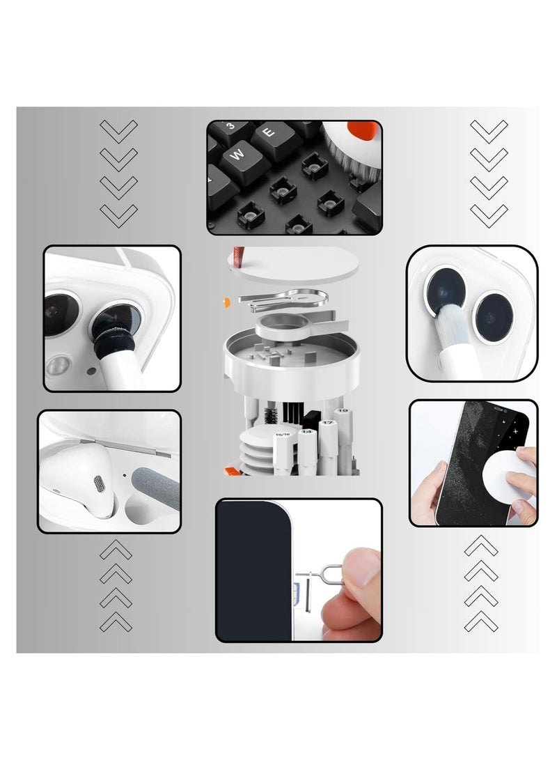 20-in-1 Multi-Functional Electronic Cleaning Kit - Keyboard Cleaner with Brush for Airpods, iPhone, iPad, Earbuds, Laptop, Computer, Camera, Screen & Lens Cleaning - Image 5