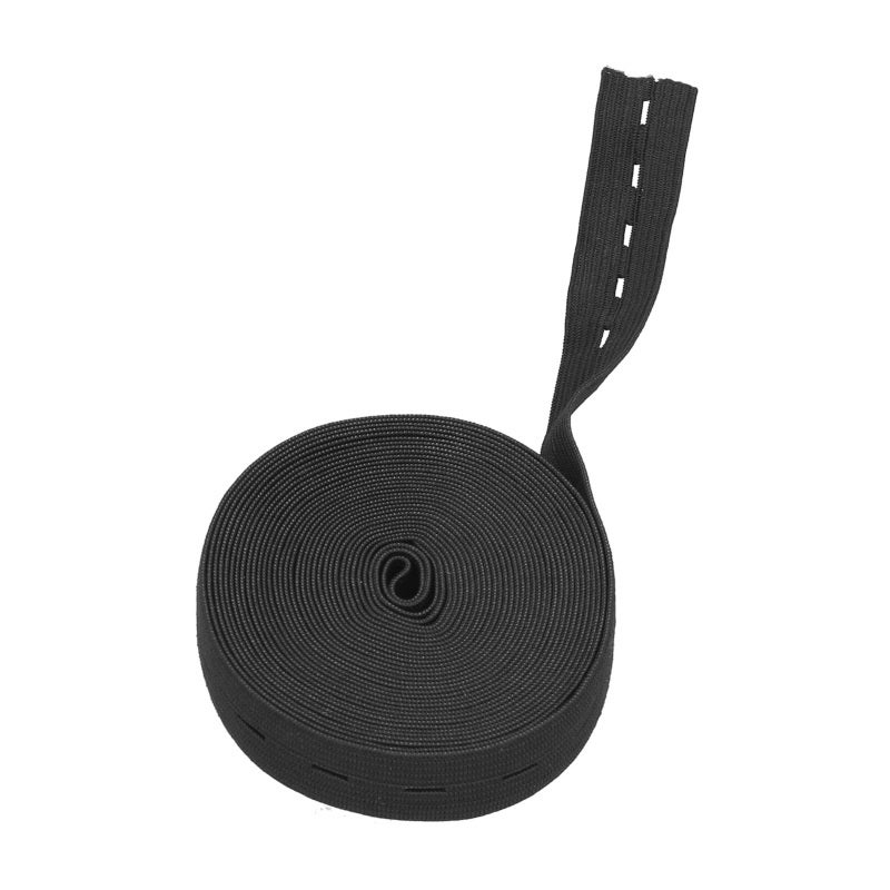 Buttonhole Elastic Band: Black, Easy Stretching Firm Fixation - Portable Multipurpose Elastic Band for Home Office Craft Clothing Organization - Image 4