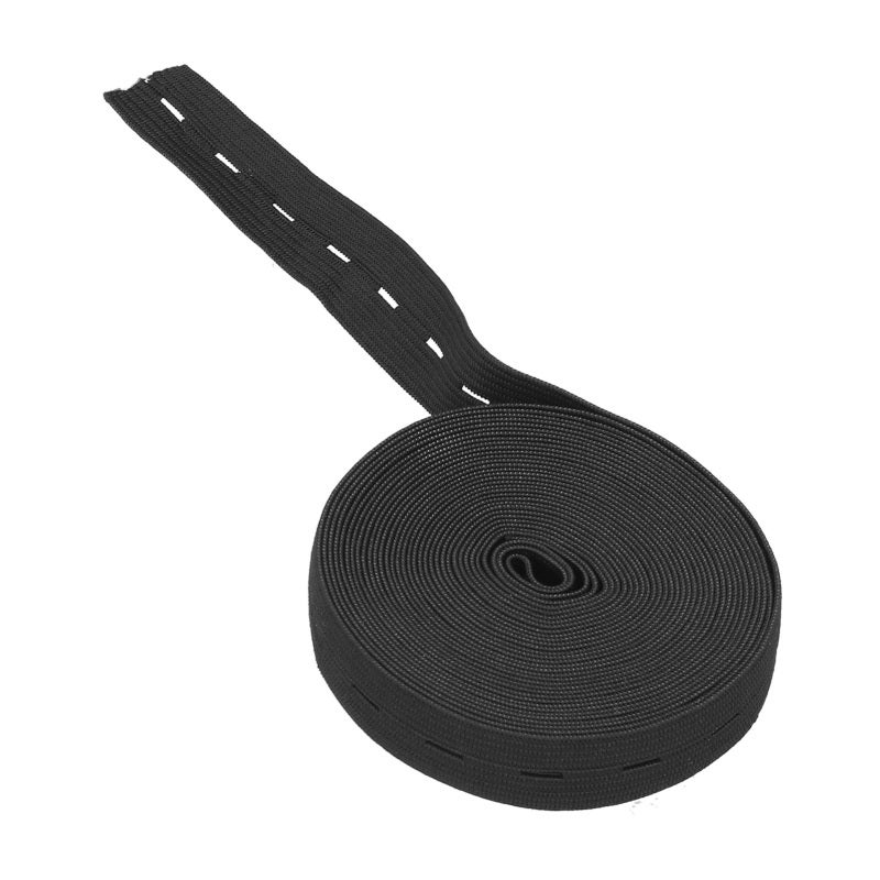 Buttonhole Elastic Band: Black, Easy Stretching Firm Fixation - Portable Multipurpose Elastic Band for Home Office Craft Clothing Organization - Image 5