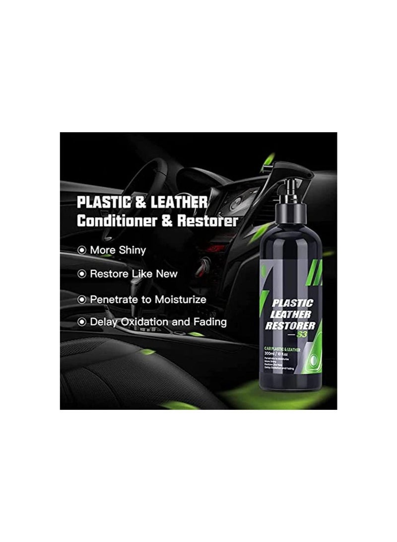 Beauenty Plastic Leather Restorer, Shinex Leather  Plastic Restorer, Plastic Parts Refurbish Agent, Plastic Restorer  Hydrophobic Trim Coating for Cars (50ml, 1pcs) - Image 2