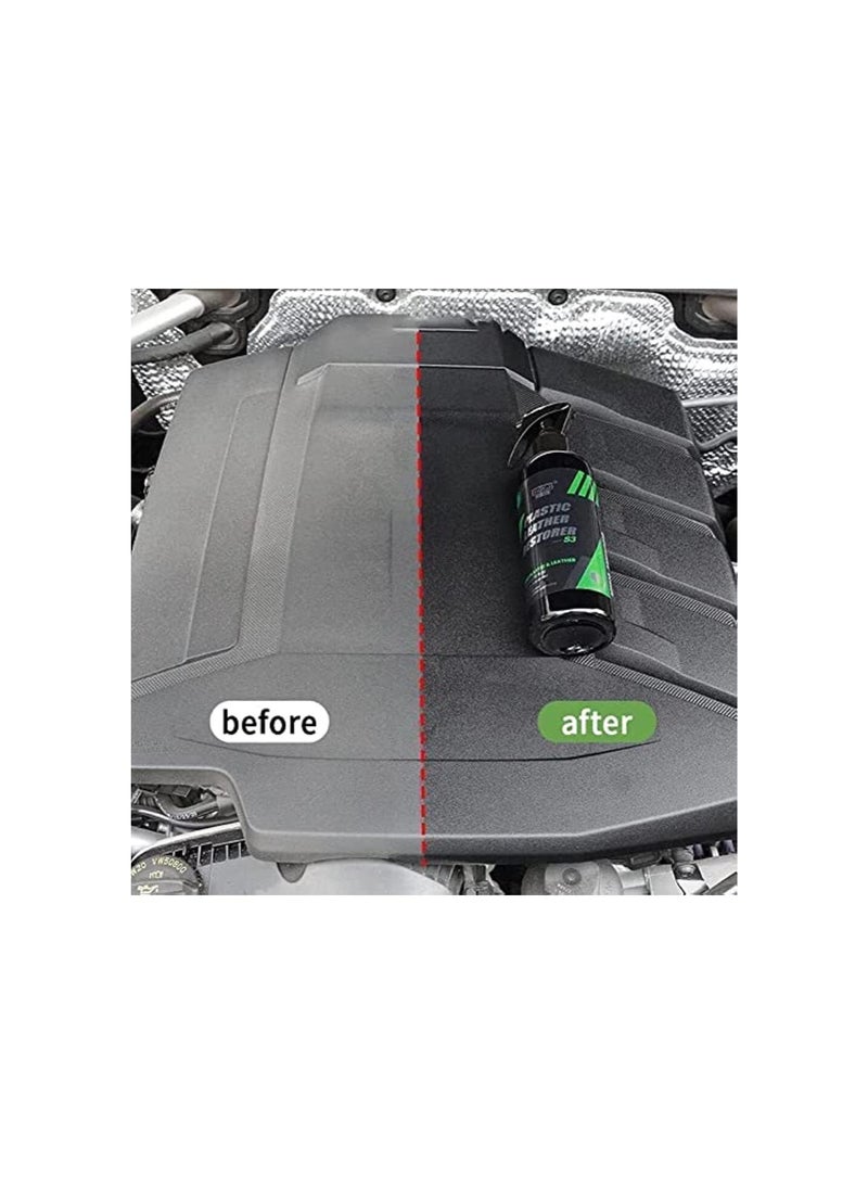 Beauenty Plastic Leather Restorer, Shinex Leather  Plastic Restorer, Plastic Parts Refurbish Agent, Plastic Restorer  Hydrophobic Trim Coating for Cars (50ml, 1pcs) - Image 4