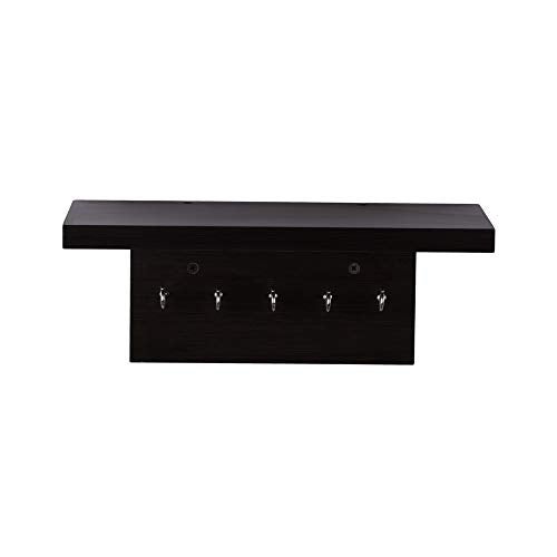 Redwud Delta Engineered Wood Multipurpose Decorative Key Holder with Shelf for Home | Hooks for Wall | Home Decor Itmes | Stylish Key Holder for Office, Living Room (Wenge) - Image 5