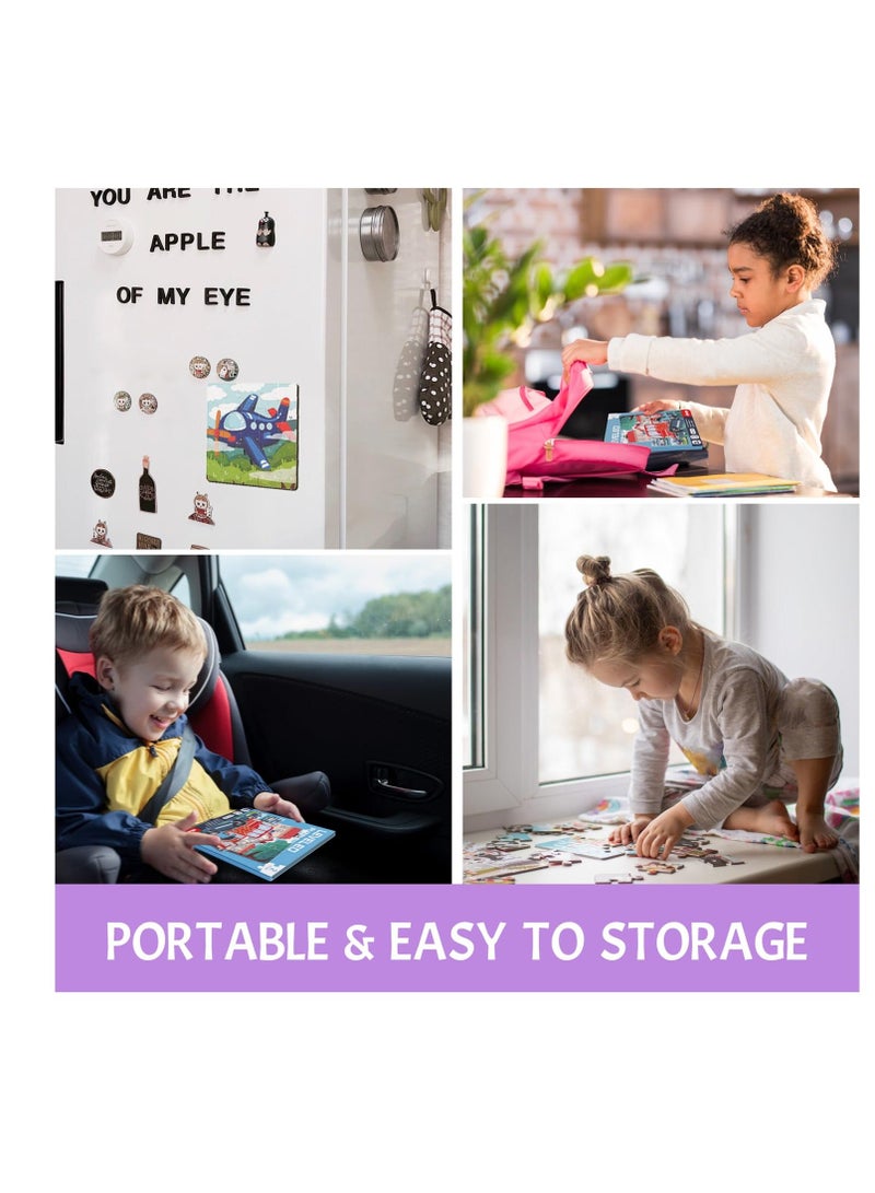 Magnetic Puzzles for Kids, Toddler Animals Car Activities Jigsaw Puzzle Book, Montessori Preschool Learning Toy, Travel Toys for Road Trip for Boys and Girls - Image 3