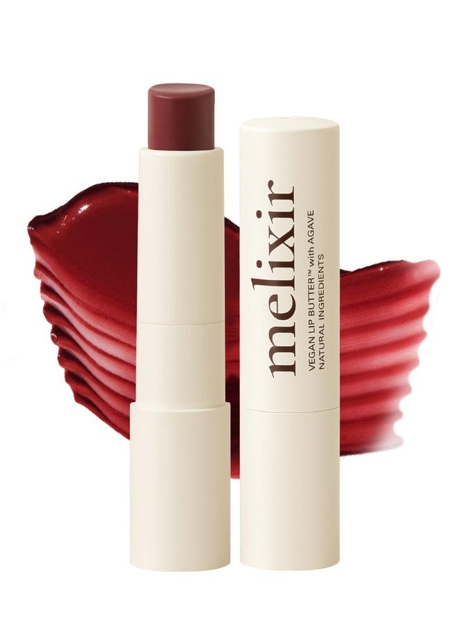 Melixir Vegan Lip Butter (12 Colors), Hydrating Tinted Lip Balm Stick, Bee-Free, Petrolatum-Free, Plant-Based, Moisturizes Dry & Chapped Lips With Shea Butter, Sheer, Natural Finish - #18 Vintage Red - Image 1