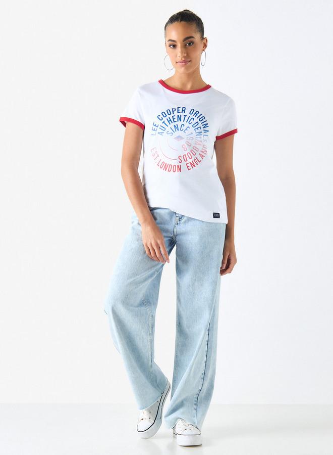 لي كوبر تيشيرت بياقة ضيقة وأكمام قصيرة وطبعات من لي كوبر - Image 2