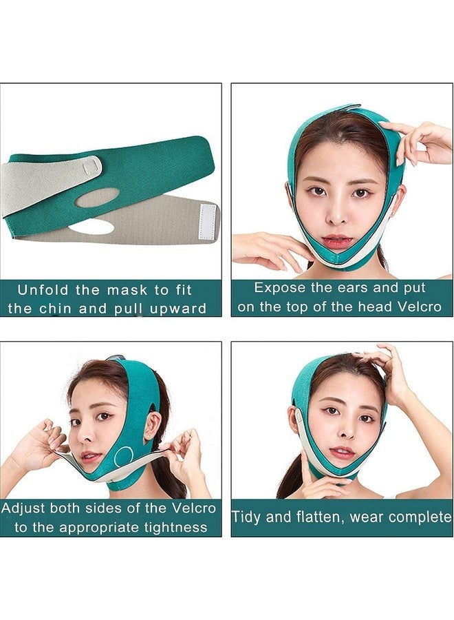 Meliora Double Chin Reducer Women V Line Lifting Face Mask Facial Slimming Bandage Mask, Cheek Chin Neck Slimming Thin Belt Jawline Shaper, Face Slimming Strap (V Line)  - Image 3