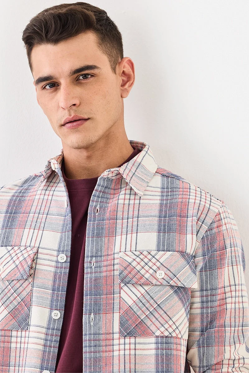 سنيتش قميص كاروهات بجيوب مزدوجة